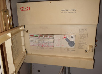 old plastic consumer unit